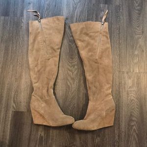 Dolce vita over the knee wedge boots
